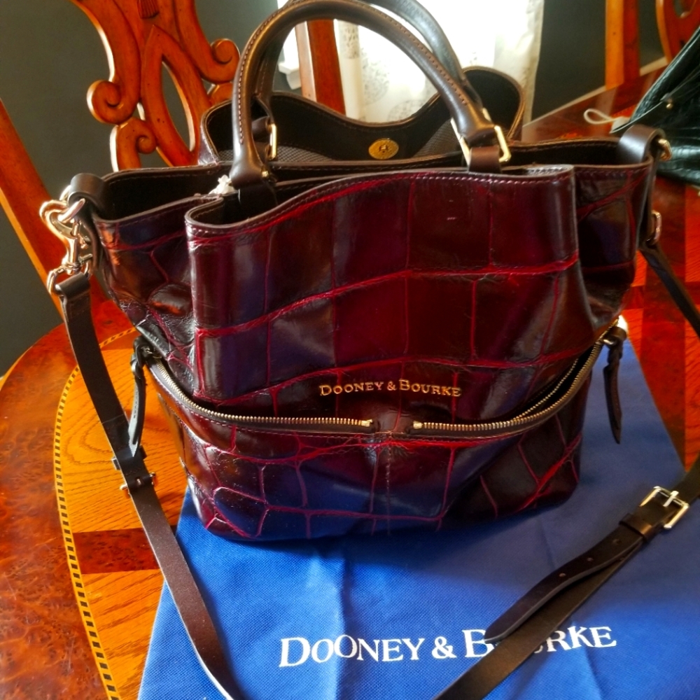 Dooney and bourke  large burgundy handbag